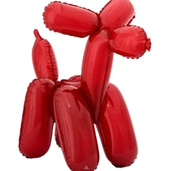 Air-filled Ballonhund Folieballon Rød, 40 x 48 cm