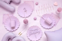 Akryl Kagetopper "Happy Birthday" - Lavendel