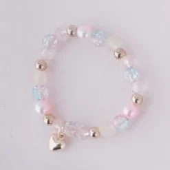 Armbånd m/Perler & Hjerte Vedhæng