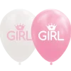 Baby Girl Naturlatex Balloner 30 cm, 8 stk.