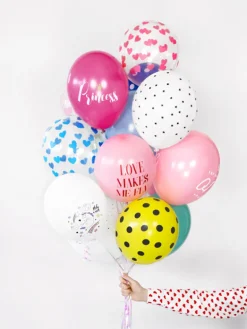 Ballon 30 cm, Unicorn, Pastel Pure Hvid (6 Stk.)