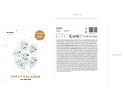 Ballon 30 cm, Unicorn, Pastel Pure Hvid (6 Stk.)