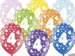 Balloner med tallet 4 (30cm.)