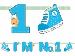 Banner med 1 tal - dreng