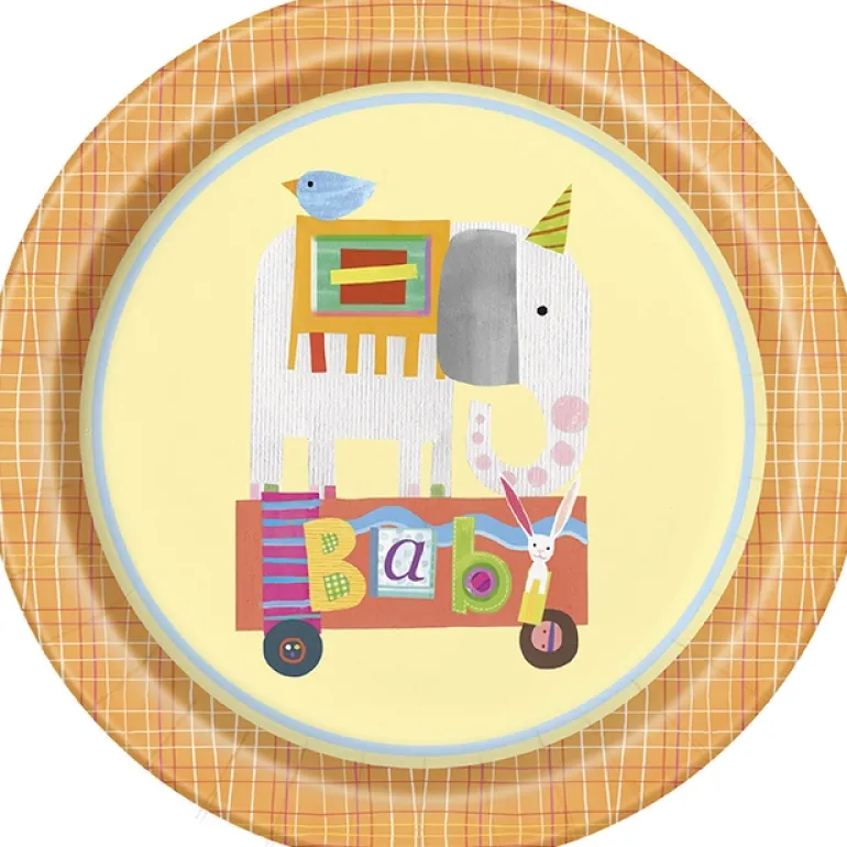 Barnedåb Paptallerkner - Baby Cirkus, 21.9 cm
