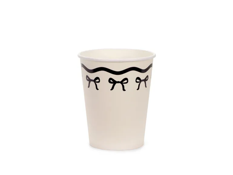 Beige Papkrus med Sløjfer, 6 stk.