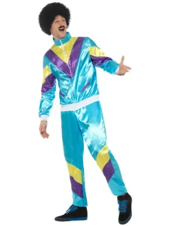 Blåt 80'er Fashion Tracksuit