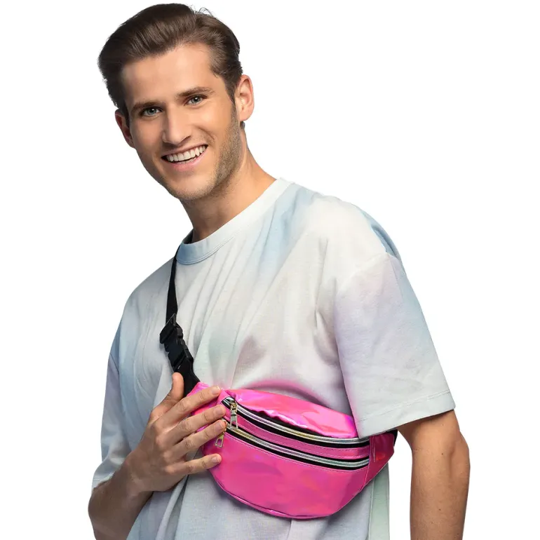 Bæltetaske Holografisk Pink