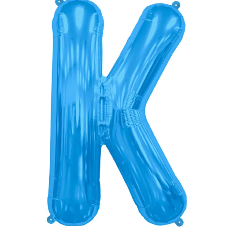 Blåt Folie Bogstav "K"