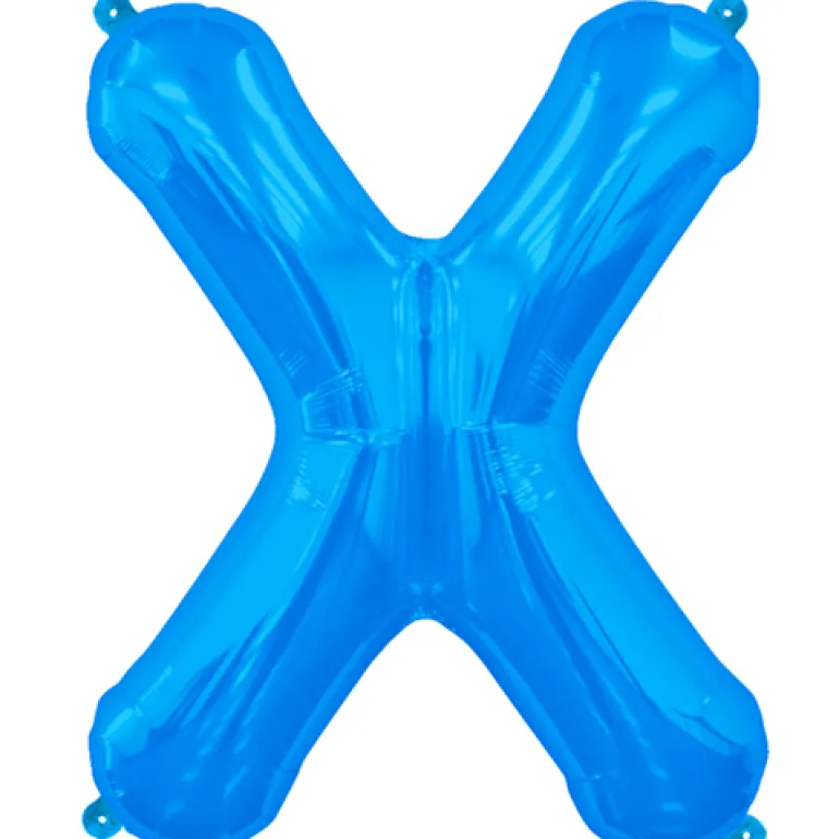 Blåt Folie Bogstav "X"