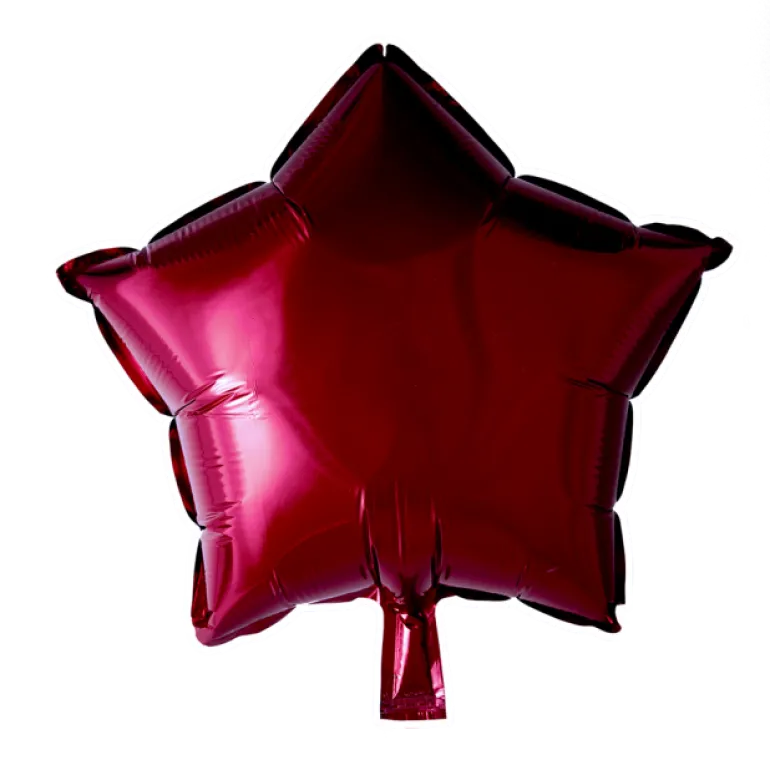Bordeaux Stjerne Folie Ballon