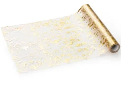 Bordløber med Guld Mønster, 0.36 x 9 m