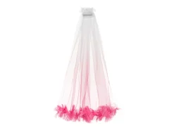 Brudeslør med Pink Frynser
