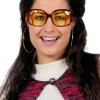 Brun 70'er Brille m/Gult Glas
