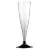 Champagneglas m/Sort Fod 14cl, 10 stk.