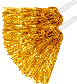 Cheerleader Pompoms - Guld Glitter