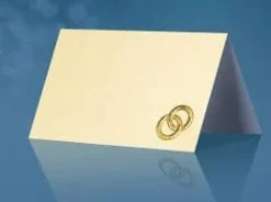 Creme farvet bordkort med ringe