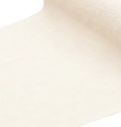 Cremefarvet Dug i Vasket Bomuld, 125 x 240 cm