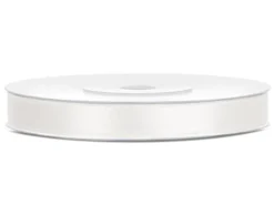 Cremefarvet Satinbånd, 25M X 6mm
