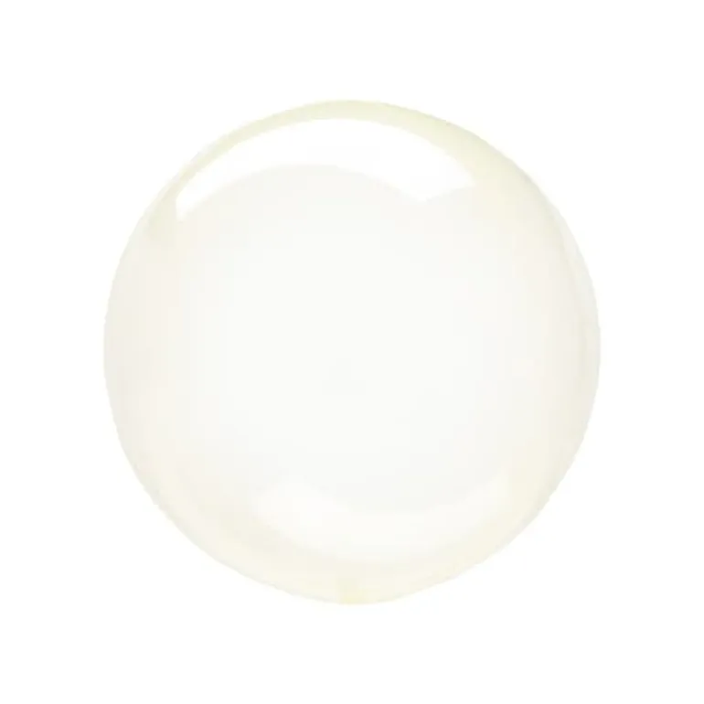Crystal Clear Gul Kugle Ballon, 25 cm