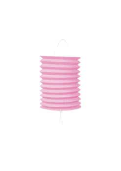 Cylinder Papir Lanterne i Lyserød, 16 cm