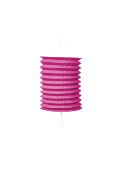 Cylinder Papir Lanterne i Pink, 16 cm