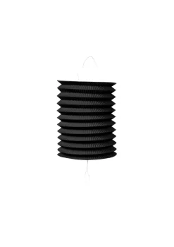 Cylinder Papir Lanterne i Sort, 16 cm