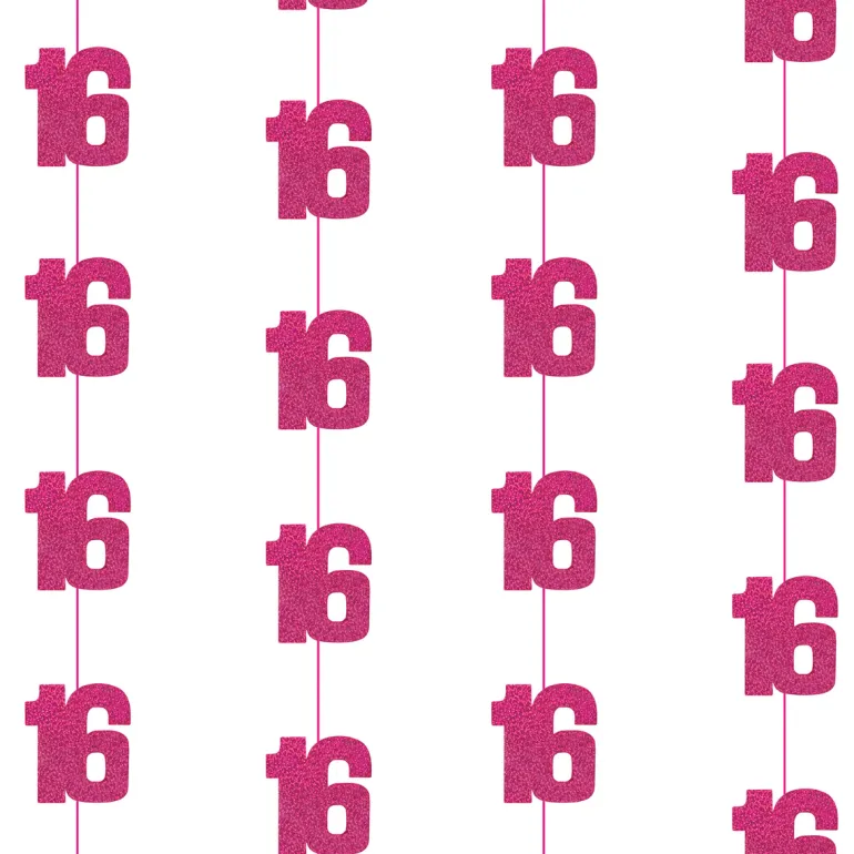 Dekosnore - Pink Glitz Fødselsdag, 16 År