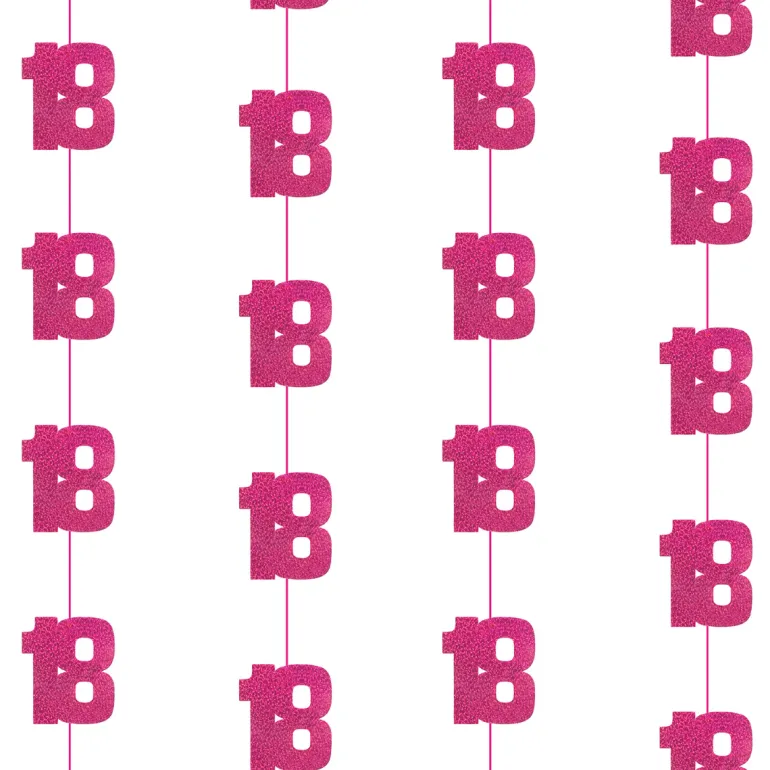 Dekosnore - Pink Glitz Fødselsdag, 18 År
