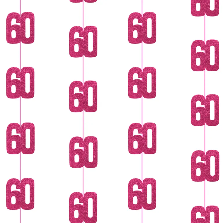 Dekosnore - Pink Glitz Fødselsdag, 60 År