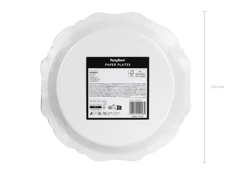Edderkoppe-tallerkener, 23 cm, mix (6 stk.)