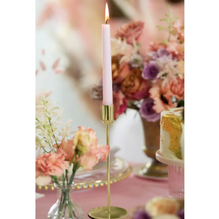 Elegant Guld Lysestage, 22 cm