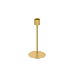 Elegant Mat Guld Lysestage, 15 cm