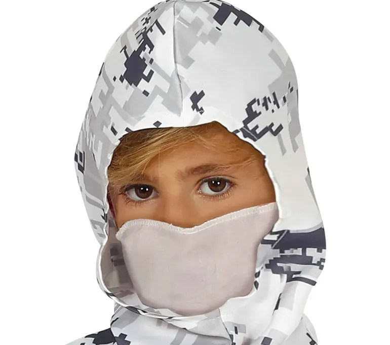 Elite Soldat Kostume - Sne Camouflage Special Forces til Børn