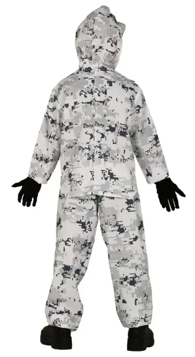 Elite Soldat Kostume - Sne Camouflage Special Forces til Børn