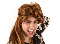 80'er Paryk Med Langt Hår, Ginger