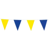 Flagguirlande 10M med Blå & gule vimpel flag (30cm X 20cm)