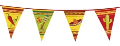 Flagguirlande 6M med Mexicaner vimpel flag (4 motiver)
