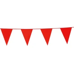 Flagguirlande 10M med røde vimpel flag (30cm X 20cm)