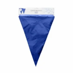 Flagguirlande 10M med store blå vimpel flag (45cm X 30cm)
