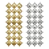 Folie Ballon Backdrop, Double-Sided Rund, Guld-Sølv, 78 X 107 cm