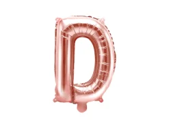 Folie Ballon Bogstaver ''D'', 35 cm, Rosegold