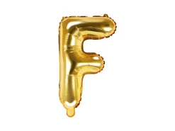 Folie Ballon Bogstaver ''F'', 35 cm, Guld