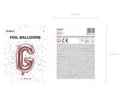 Folie Ballon Bogstaver ''G'', 35 cm, Rosegold