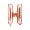 Folie Ballon Bogstaver ''H'', 35 cm, Rosegold