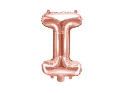 Folie Ballon Bogstaver ''I'', 35 cm, Rosegold
