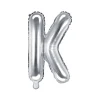 Folie Ballon Bogstaver ''K'', 35 cm, Sølv