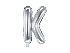 Folie Ballon Bogstaver ''K'', 35 cm, Sølv