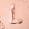 Folie Ballon Bogstaver ''L'', 35 cm, Rosegold
