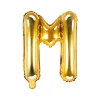 Folie Ballon Bogstaver ''M'', 35 cm, Guld